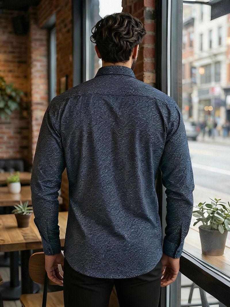 Cорочка чоловіча tемно-cиня OZONEE V/V186Z