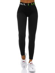 Legginsy damskie czarno-zielone OZONEE O/82353