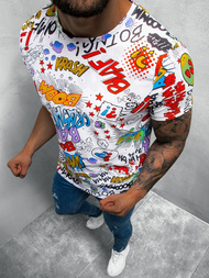 T-Shirt męski z nadrukiem kolorowy OZONEE O/BL69Z