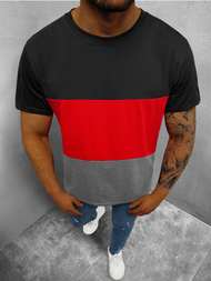 T-Shirt męski czarny OZONEE JS/8T87/2