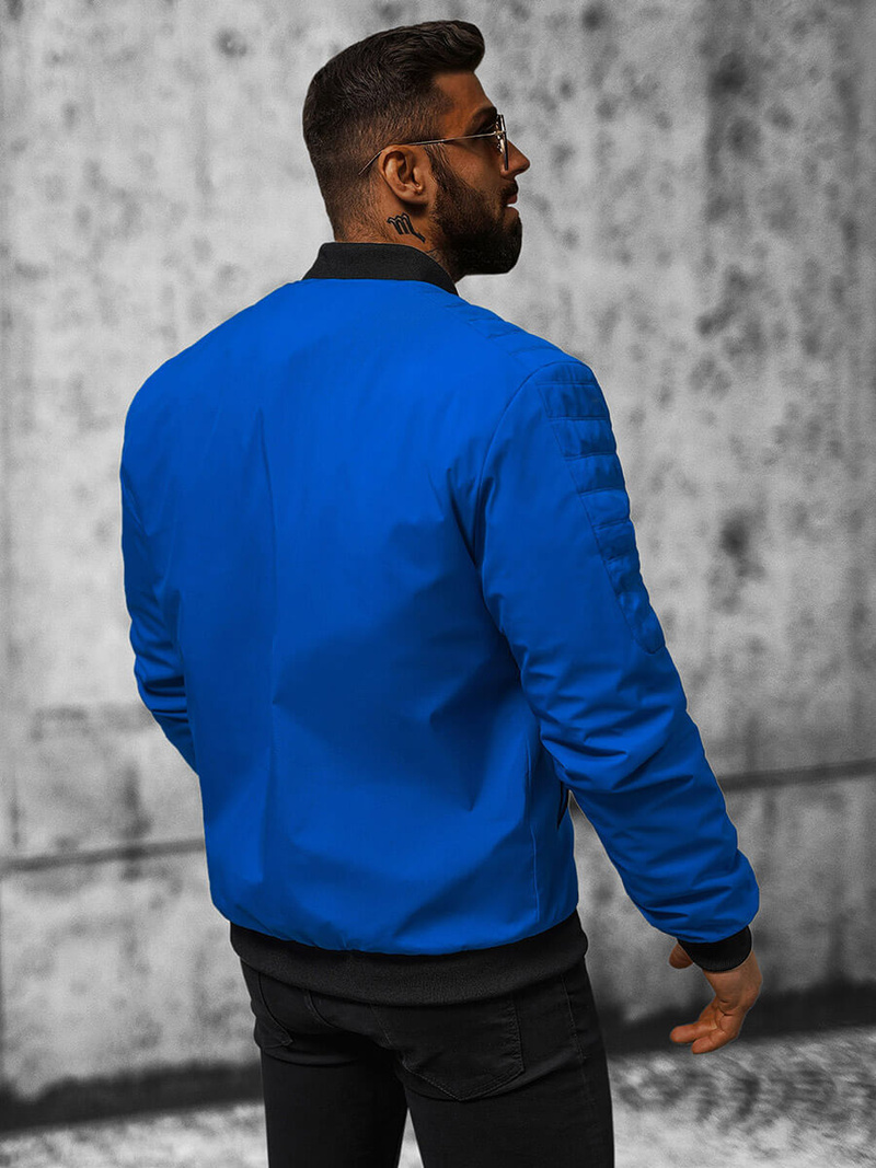 Kurtka męska bomberka niebieska OZONEE JS/84M3007/184