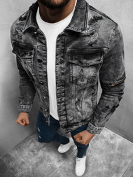 Kurtka męska jeans jasno-grafitowa OZONEE O/20147