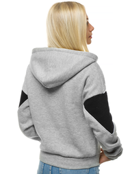 Bluza z kapturem damska szara OZONEE JS/KSW2036
