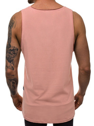 Koszulka bez rękawów męska różowa OZONEE O/1205 