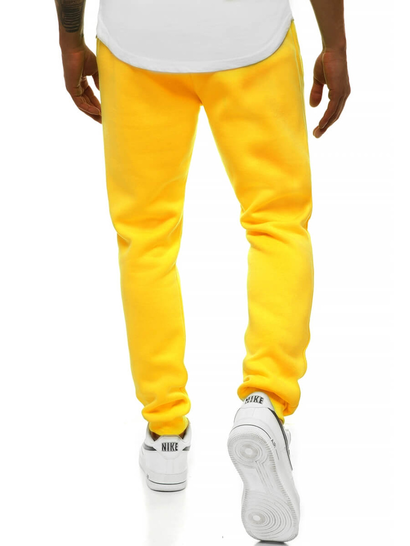 Spodnie dresowe męskie jasnożółte OZONEE JS/XW01/69
