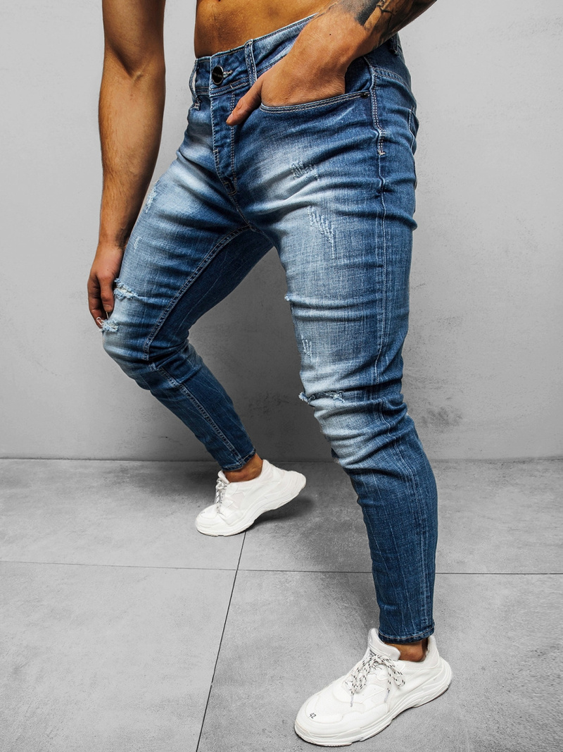 Spodnie jeansowe męskie niebieskie OZONEE NB/MP0002BC