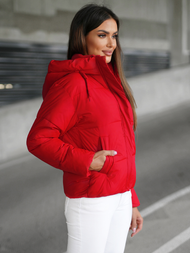 Kurtka zimowa damska pikowana czerwona OZONEE JS/16M9188/270Z