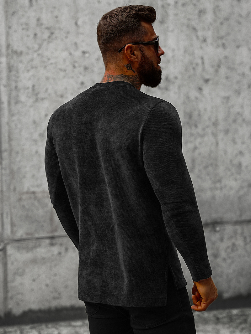 Bluza męska czarna OZONEE O/D7289