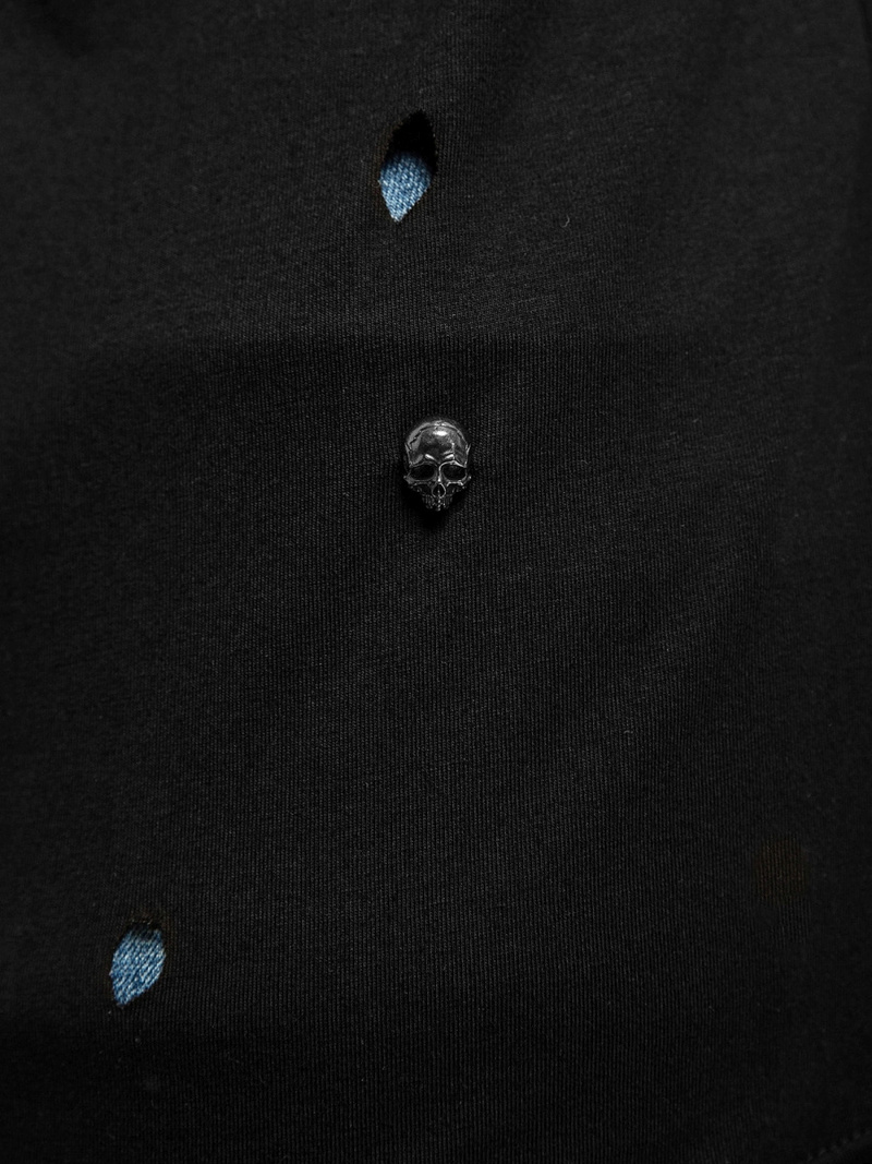 T-Shirt męski czarny OZONEE NB/3009