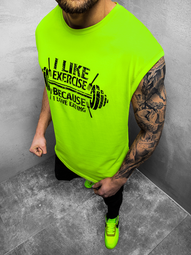 Майка чоловіча Зелена-неон OZONEE MACH/M1210Z