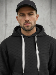 Bluza z kapturem męska czarna OZONEE O/G3065