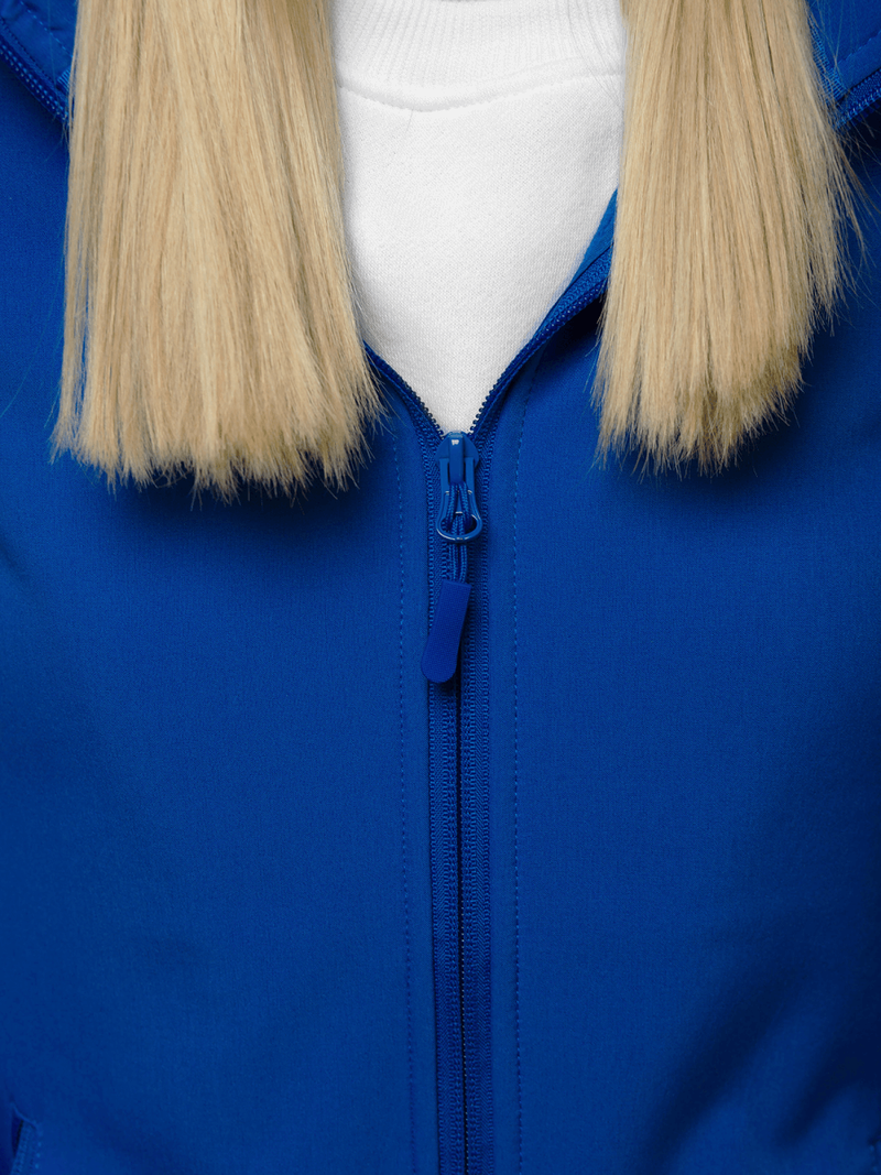 Kurtka softshell damska z kapturem niebieska OZONEE JS/HH018/9