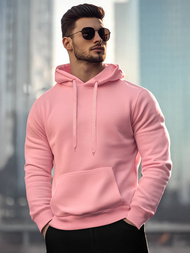 Bluza męska z kapturem pudrowa OZONEE JS/2009Z