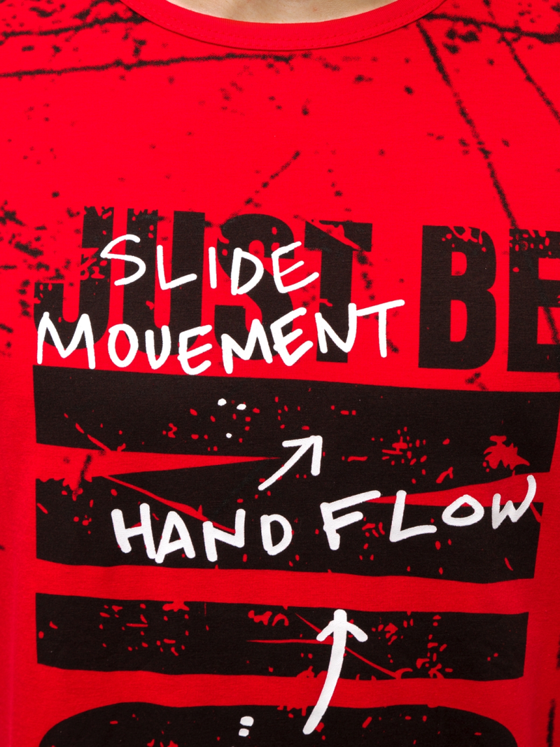 Футболка чоловіча Червона OZONEE JS/KS1983Z