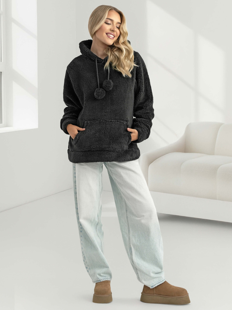 Жіноча Толстовка Чорна OZONEE JS/HH192/3