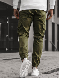 Spodnie męskie joggery khaki OZONEE A/404