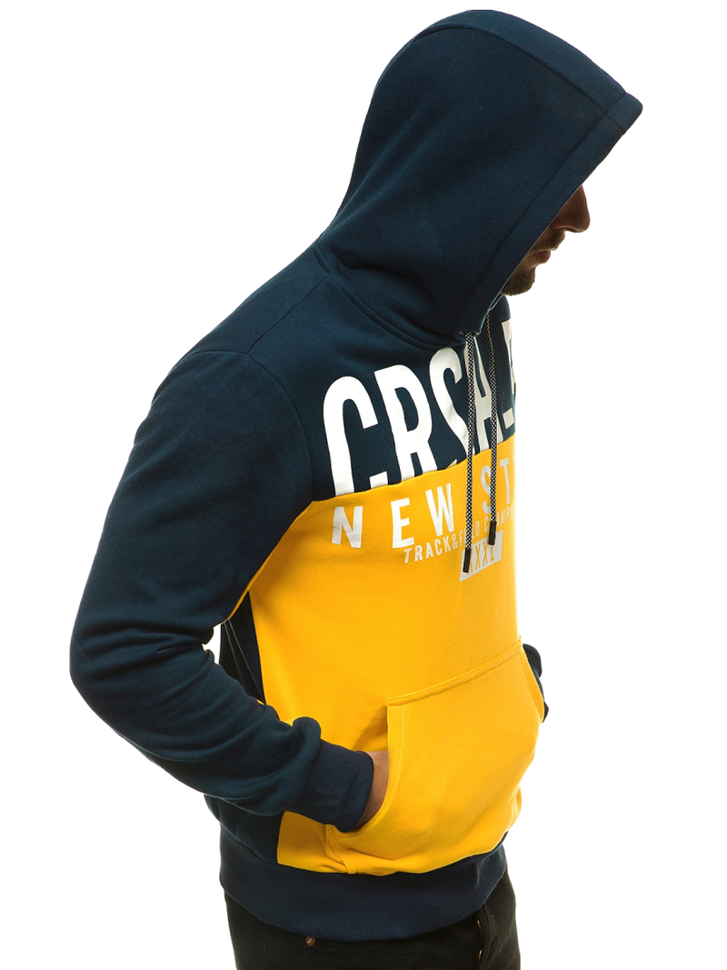 Bluza z kapturem męska żółta OZONEE JS/KS2115