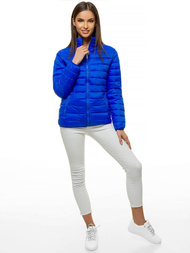 Kurtka przejściowa damska ciemno-niebieska OZONEE JS/M23037/185