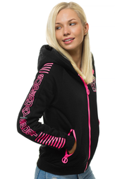 Bluza rozpinana damska czarna OZONEE JS/KSW3012