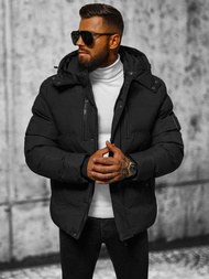 Kurtka zimowa męska pikowana czarna OZONEE JS/5M3120/392