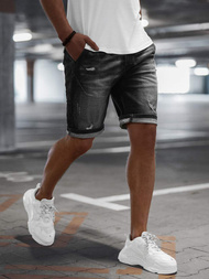 Чоловічі джинсові шорти чорні OZONEE NB/MP0042BZ