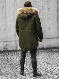 Kurtka zimowa męska z futerkiem zielona OZONEE O/5578