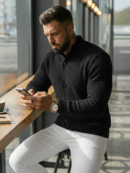 Светр чоловічій Чорний OZONEE NB/MM6020/4Z