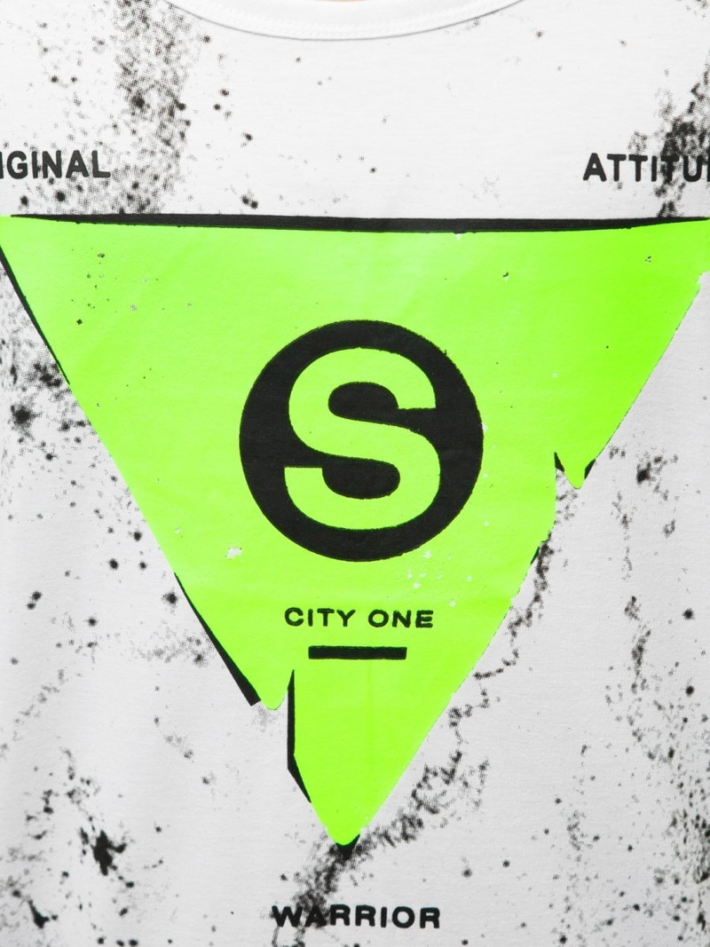 T-Shirt męski bez rękawów biały OZONEE JS/SS11057Z