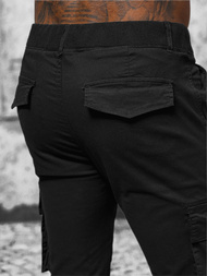 Spodnie męskie chino joggery czarne OZONEE NB/MP0208N
