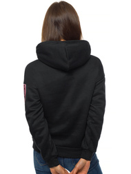 Bluza z kapturem damska czarna OZONEE JS/B26014