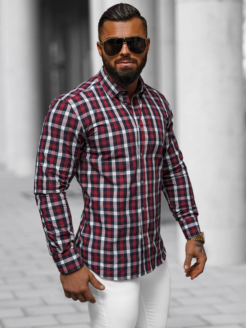 Сорочка чоловіча Бордова OZONEE O/V98