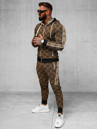 Спортивний костюм чоловічій Темно-Бежевi OZONEE O/FF3805AB