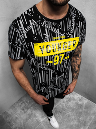 T-Shirt męski czarny OZONEE JS/KS1993Z