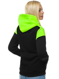 Bluza z kapturem damska czarna OZONEE JS/KSW2006