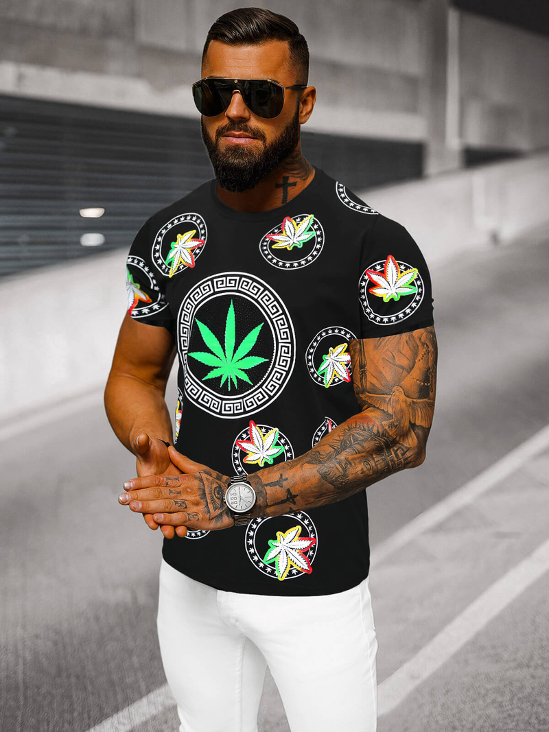 Футболка чоловіча чорна OZONEE O/T135/3