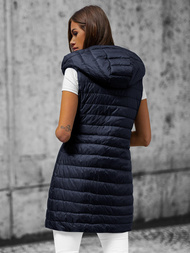 Стьобаний жіночий жилет tемно-cиня OZONEE JS/16M9066/215