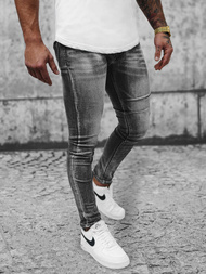 Чоловічі джинси графіт OZONEE NB/MP0021GZ