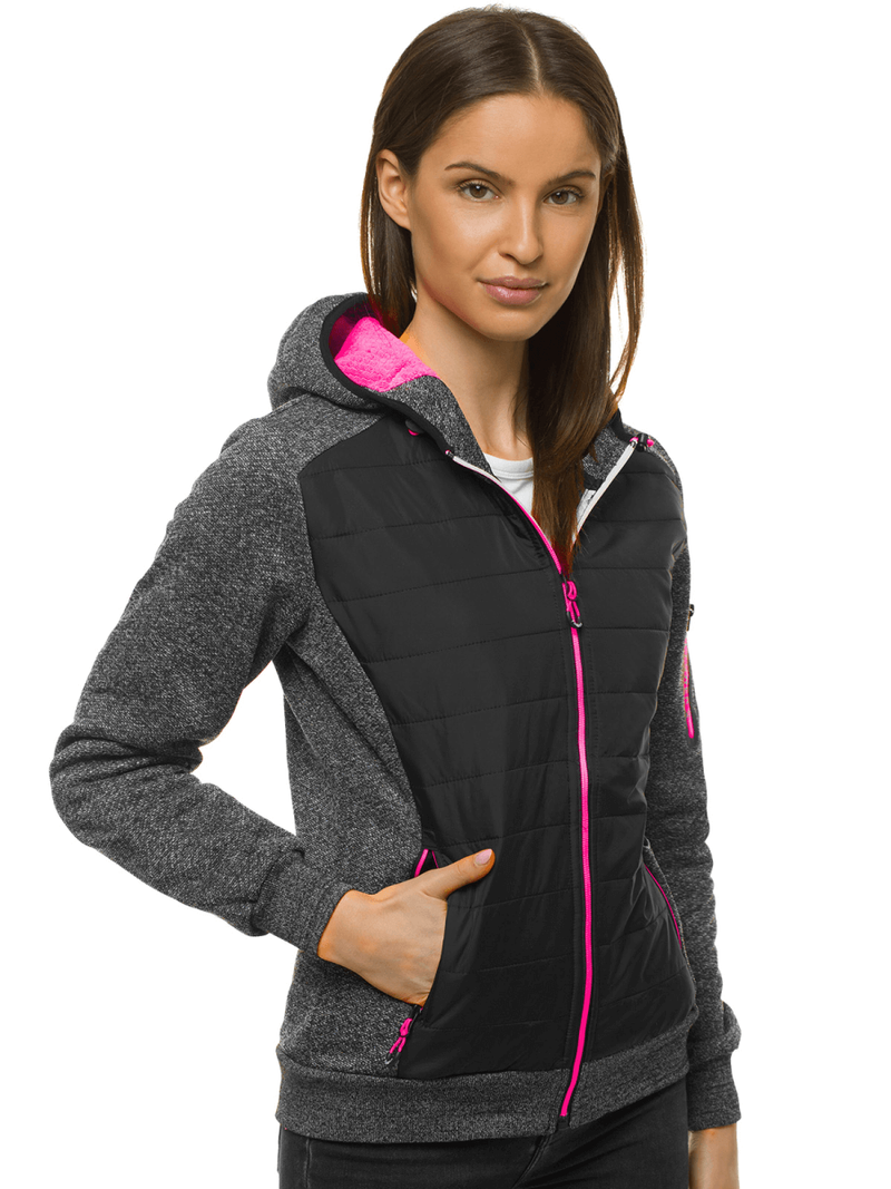 Kurtka damska czarna OZONEE JS/KSW4001