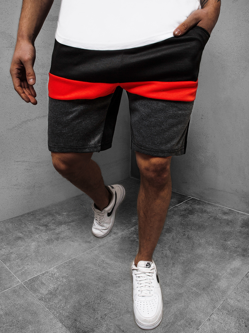 Spodenki dresowe męskie czarne OZONEE JS/81017Z