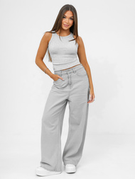 Top damski na ramiączkach szary OZONEE JS/96T665/2