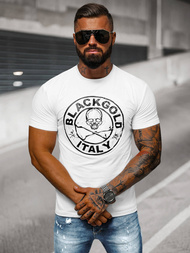 T-shirt męski slim fit biały OZONEE NB/MT3074