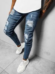 Spodnie jeansowe męskie niebieskie OZONEE E/1254SP