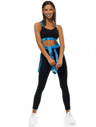 Komplet sportowy trzyczęściowy damski niebieski OZONEE O/MS018