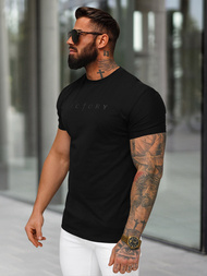 T-shirt męski slim fit czarny OZONEE NB/MT3138