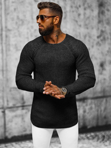 Sweter męski czarny OZONEE L/2492
