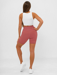 Legginsy krótkie damskie kolarki burgundowe OZONEE JS/XY24026S