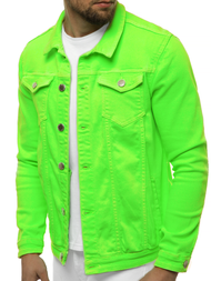 Kurtka jeans męska zielona OZONEE G/620