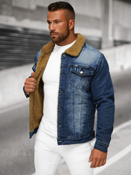 Чоловіча джинсова куртка Темно-Синя OZONEE NB/MJ520BSZ