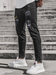 Spodnie męskie jeans czarne OZONEE T/82008