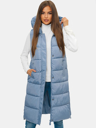 Стьобаний жіночий жилет Яскраво-Синя OZONEE O/H909/101